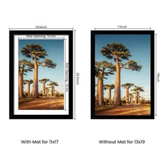 13×19 Picture Frame Set of 5, Black Poster Frame, Display Pictures 11 x 17 wi…