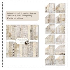 Wedding Scrapbook Paper 12×12, 24 Sheets Double-Sided Decorative A-Wedding
