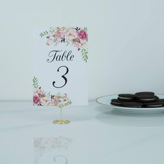 1.2 In. X 2 In. Gold Heart Nickel Place Card Holder Ser of 200 Pcs Table Sign Pi