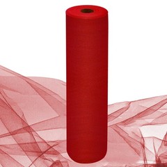 Red Tulle Fabric Rolls 54 Inch by 10 Yards Fabric Tulle Bolt for Wedding Christm