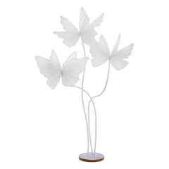 3* White Artificial Butterfly Decorations Floorstanding Fake Butterfly Décor
