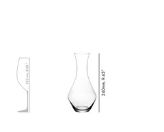 RIEDEL Merlot Decanter Machine-Made Crystal Glass Red Wine 25oz Dishwasher Safe