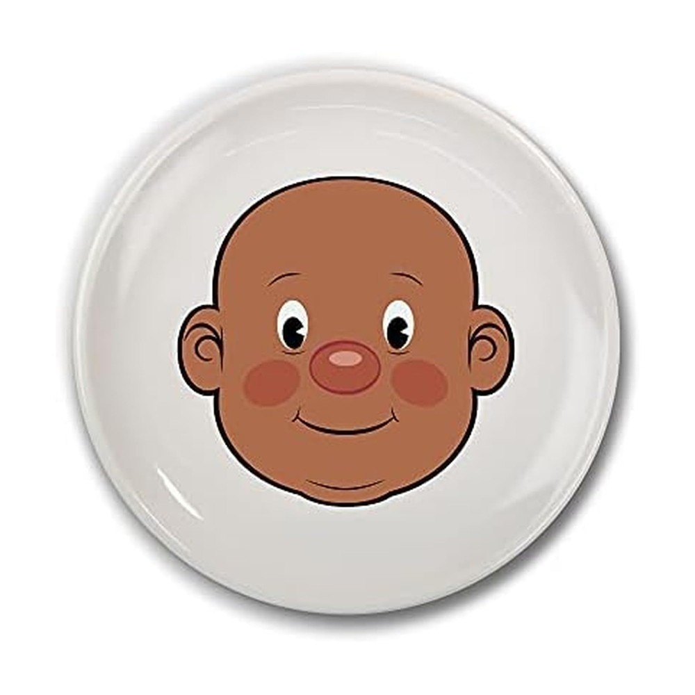 Genuine Fred Food Face Ceramic Activity Plate White 8.5 Inch Diameter 5286054