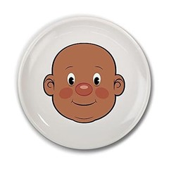 Genuine Fred Food Face Ceramic Activity Plate White 8.5 Inch Diameter 5286054
