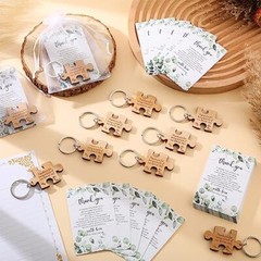 Wedding Favors for Guests Bulk Include Rustic Wood Puzzle 50 Natural Wood