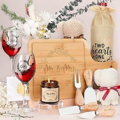Wedding Gifts for Couples 2025,Bride Gifts,Newlywed Mr and mr mrs wine glasses