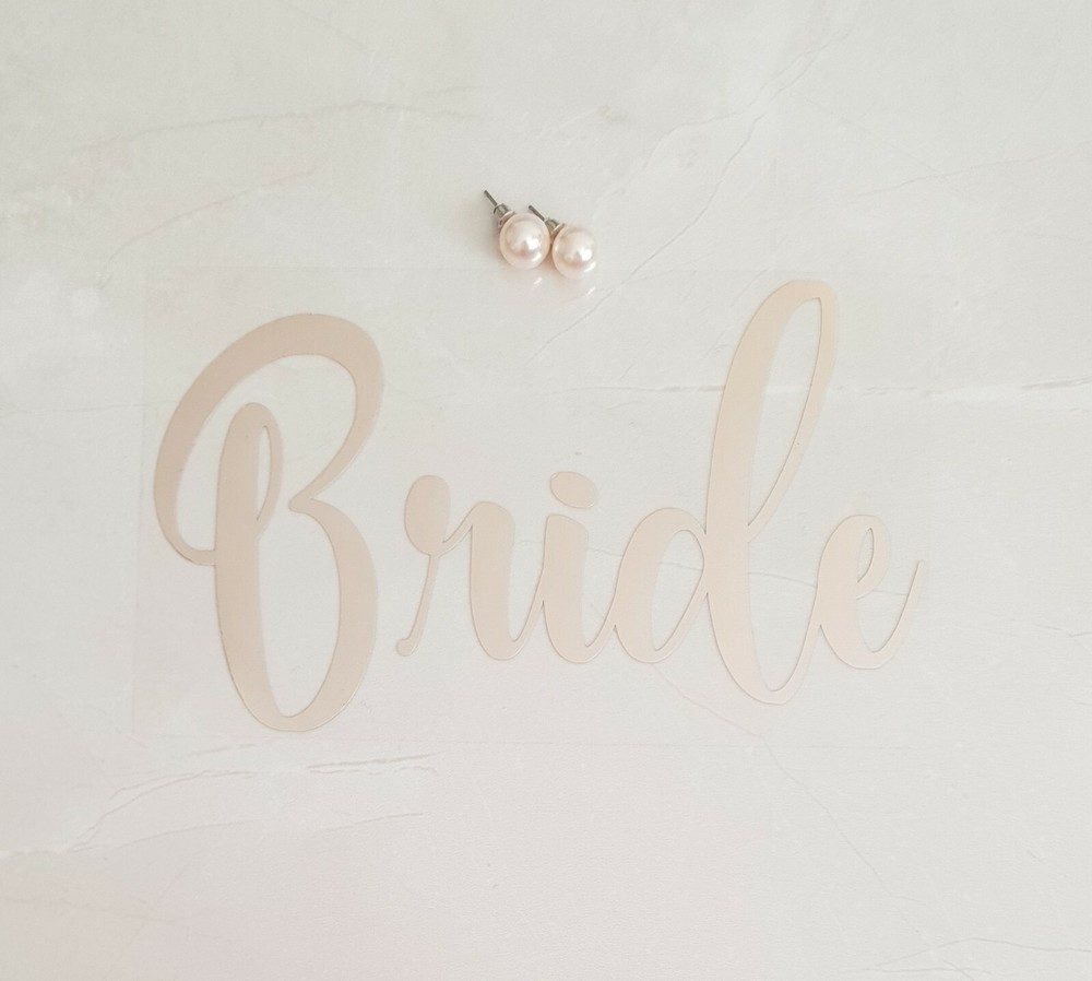 wedding iron rose gold metallic transfer bride hen party bridesmaid tshirt vinyl