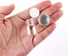 MaxMau 100 Sets Small Glass Bottles with Aluminum Cap Screw Top Lids