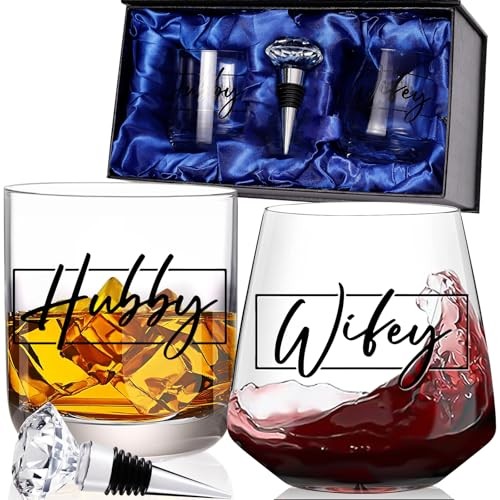 Couple Gifts for Wedding Engagement, Mr and Mrs Gift, Bridal WifeyHubby-3pcs