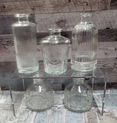 Glass Bud Vases Set of 9, Small, Clear, Shower Wedding All Occasion