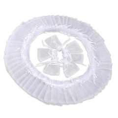 50 Pcs White Organza Drawstring Gift Bags Jewellery Pouches 9×12 cm
