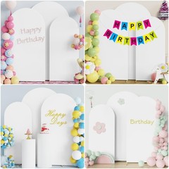 Wokceer Wedding Arch Cover (7.2FT, 6.6FT, 6FT) Set of 3 Spandex Fitted Weddin…