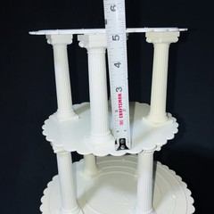 Wilton Decorator Preferred White Tiered Wedding Cake Stand Set Plates Columns