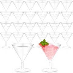 Set of 24 Disposable Clear 2 oz Martini Glasses – Disposable for Cocktails