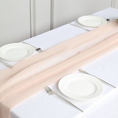 10 Nude Premium Chiffon Wide CHAIR SASHES Wedding Party Reception Decorations