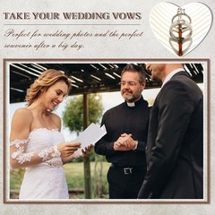 2 Pcs Wedding Vow Books His and Hers Notebook for White, Brown