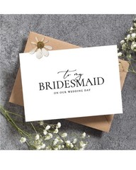 6 Pieces Bridesmaid Cards with Envelopes, 4 Pieces To My Bridesmaid On Our We…
