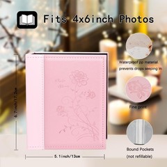 Artmag Small Photo Album 4×6 2 Pack, Each Pack with 26 Clear Pages Holds 52 V…