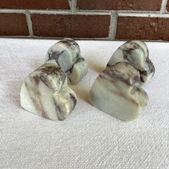 Threshold Marble Placecard Holders Set Of 4 Heart Shape Original Box EUC