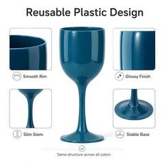 12 Pack 2 oz Clear Plastic Wine Glasses with Stem – Mini Wine 12 Pcs