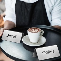 Hicarer 5 Pcs Stainless Steel Table Tent Sign Coffee Signs Tea Beverage Table X