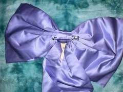 Free Shipping Lavender Satin Wedding Chair Sash Oversized Bow Decoration