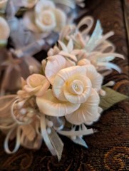 Beautiful Cascade Bouquet Made With Porcelain. Tiara Included. !Stunning