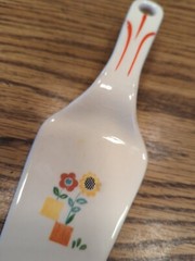 Vintage Decorative Porcelain Cake Server Cutter Holiday Wedding Birthday Etc.