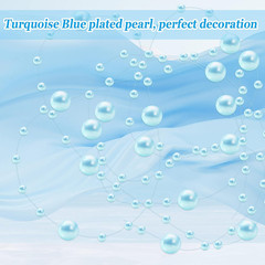 24 Pcs Artificial Pearl String for Floating Candle Faux Pearls Beads String Garl