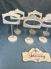 Vintage Ornate Baroque-Style Metal Place Card Holders Weddings Baby Showers