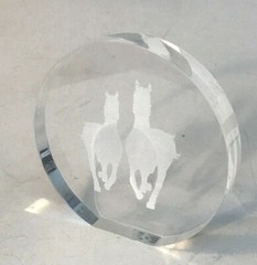 Acrylic Galloping Horses Western Cake Topper