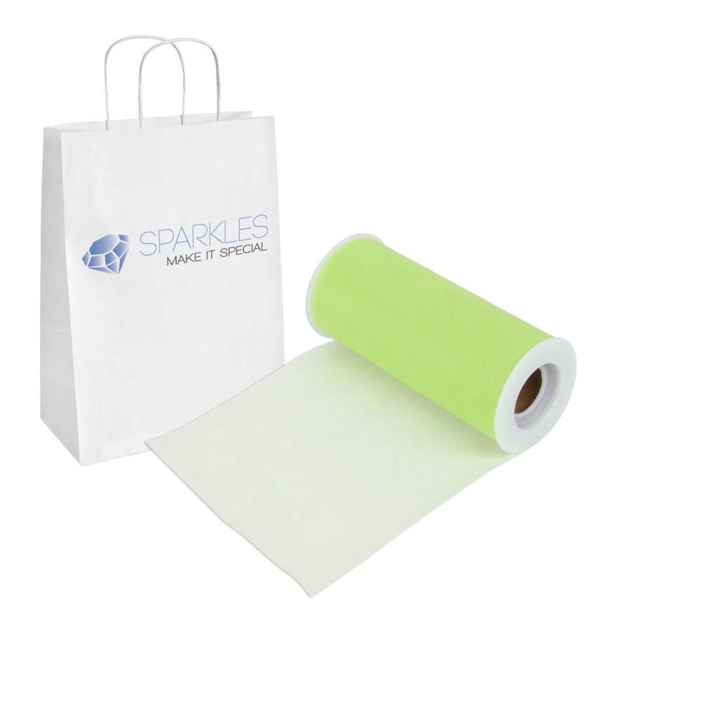 10 pcs Apple Green 6″ x 25 Yd Tulle Fabric Roll Spool Wedding Bow Party kt