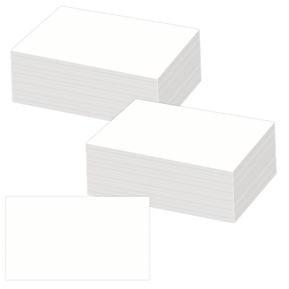 2×3.5 Blank White Cardstock Paper Set of 200 – Small 2 x 3.5-200PCS, white