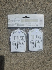 Gold Foil Thank You Tags – 25 pieces