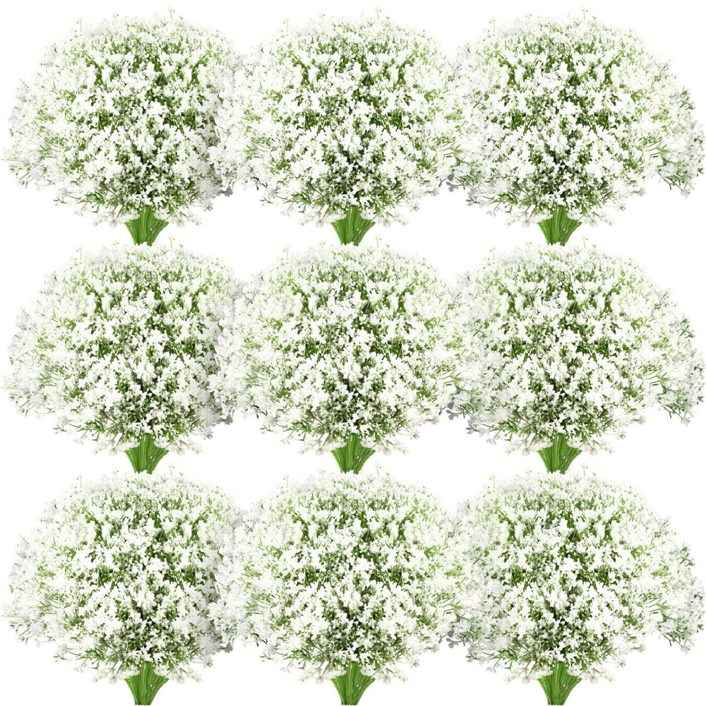 Ysleen 300 Pieces Artificial Flowers Plastic Baby Breath Flowers Faux Gypsoph…