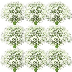 Ysleen 300 Pieces Artificial Flowers Plastic Baby Breath Flowers Faux Gypsoph…