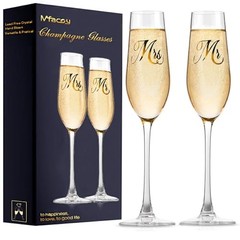Mr. & Mrs. Champagne Flute Set, Wedding Decor – His and Hers, Wedding