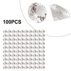 100Pcs 20MM Acrylic Diamond Gems Jewels Pirate Treasure Chest Hunt Party for