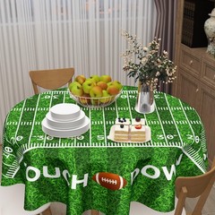 Football Round Tablecloth 70 Inch Rugby Football Pattern Circle Table Cloth G…