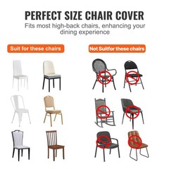 VEVOR 150PCS Stretch Spandex White Folding Chair Covers Banquet Elastic Wedding