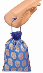 Drawstring Bags Traditional Indian Handcrafted in Paisley Paisley (20 Pcs)