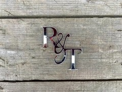 Initials Wedding Cake Topper Charm Monogram Name Gold Silve Mirror Сalligraphy