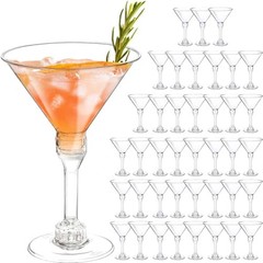 40 Pack Plastic Martini Glasses 5 Oz Disposable 40PCS TALL Martini Glasses