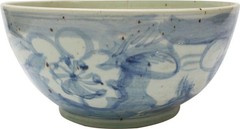 Bowl SILLA Twisted Flower Blue White Colors May Vary Variable Ceramic Handmade