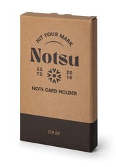 Notsu Note Card Holder | Minimalist 3×5 Inch Index inches, Gray