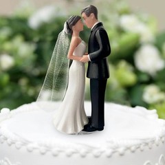 Romantic Bride Groom Wedding Cake Topper Figurine Elegant Keepsake Decoration