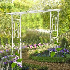 2M Heavy Duty Metal Wedding Rose Arch Garden Arbor for Climbing Plant Backyard