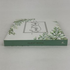 2020 Christian Art Gifts Guest Book Green Leaves Stitched White by With Love Inc