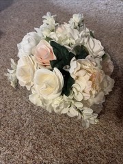 Wedding Floral Decor White Pink Tub And Basket Bundle 3