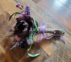 Purple Wildflower Lavender Bridal Bouquet Lasting Sola Wood Wedding Flowers